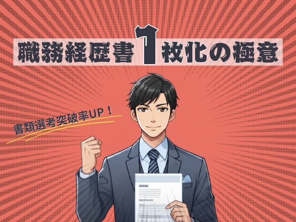 職務経歴書を一枚にまとめる書き方は?採用担当者が会いたくなる作成テクニック